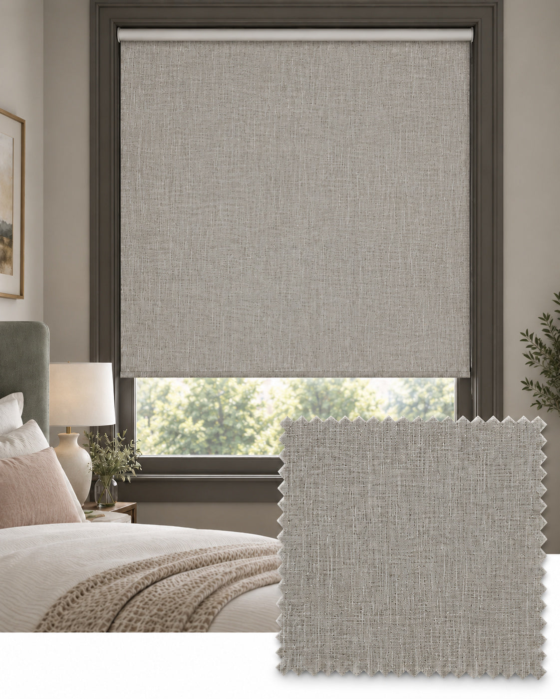 Maine Truffle Roller Blind, Made to Measure - Delivery in 2-3 Weeks