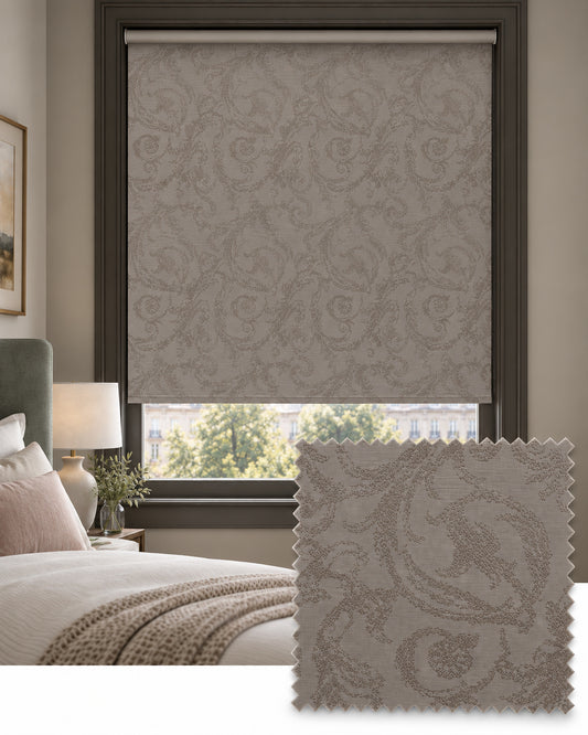 Versailles Taupe Fabric Roller Blind - Made to Measure