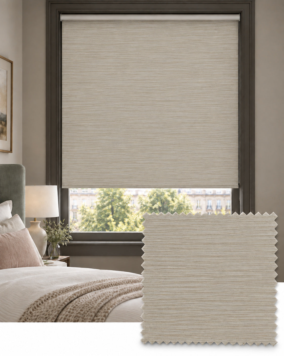 Strata SPC Calico Roller Blind, Made to Measure - Delivery in 2-3 Weeks