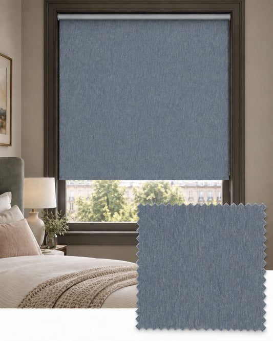 Topaz Denim Fabric Roller Blind - Made to Measure
