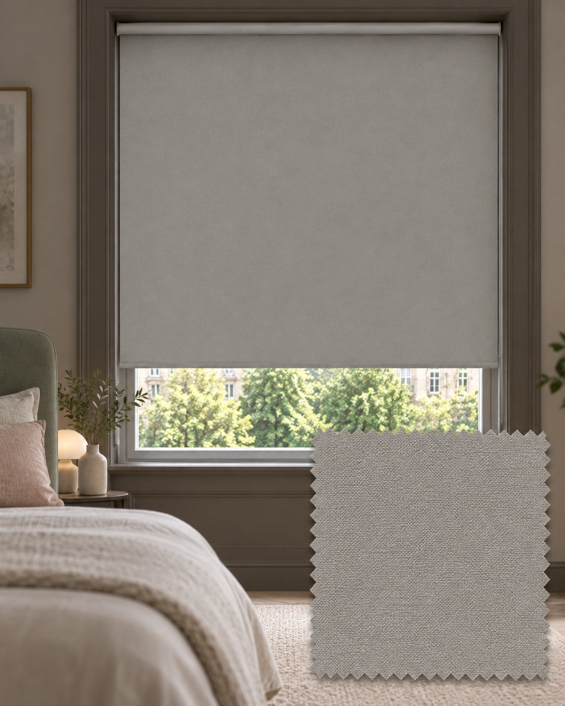 Basix Pumice Blackout Roller Blind, Made to Measure - Delivery in 2-3 Weeks