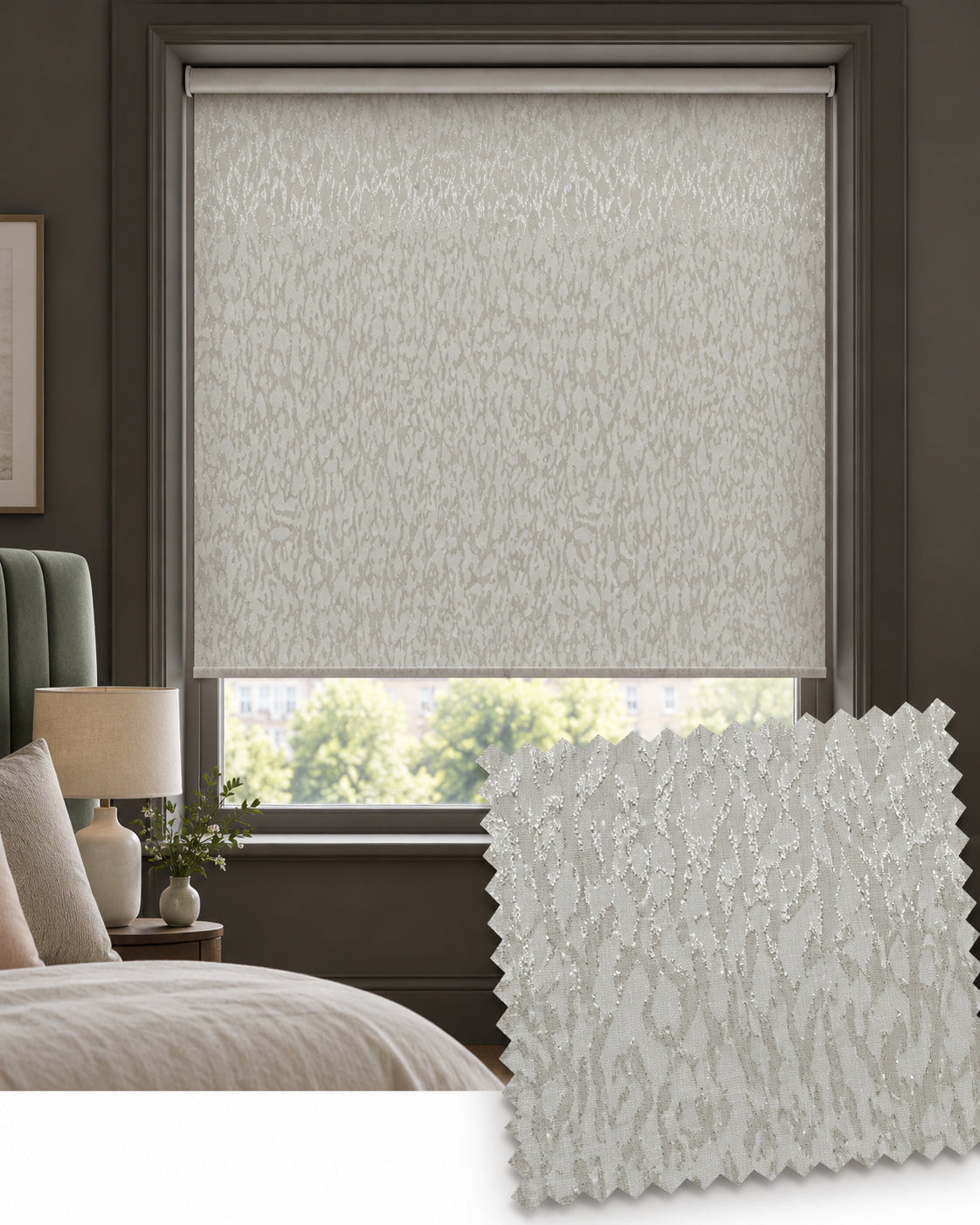 Albery Pearl Roller Blind, Made to Measure - Delivery in 2-3 Weeks