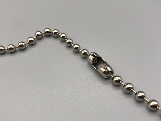 Silver Metal Chain for Vertical Blinds - No.6 Bead Size: 3.2mnm + Free Connector