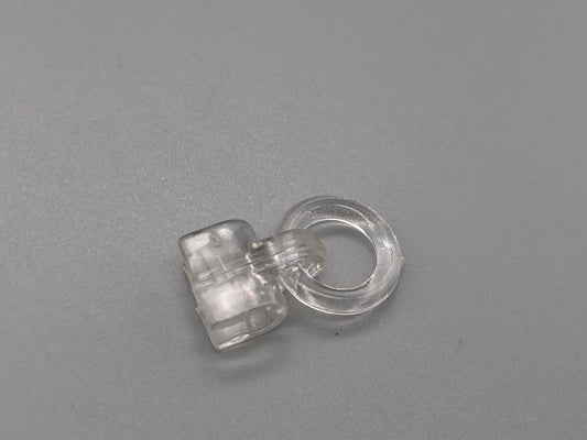 Clear Clip on Rings for 4mm Rods - Pack of 10
