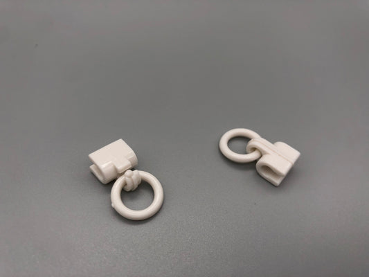 White Clip on Rings for 4mm Rods - Pack of 10