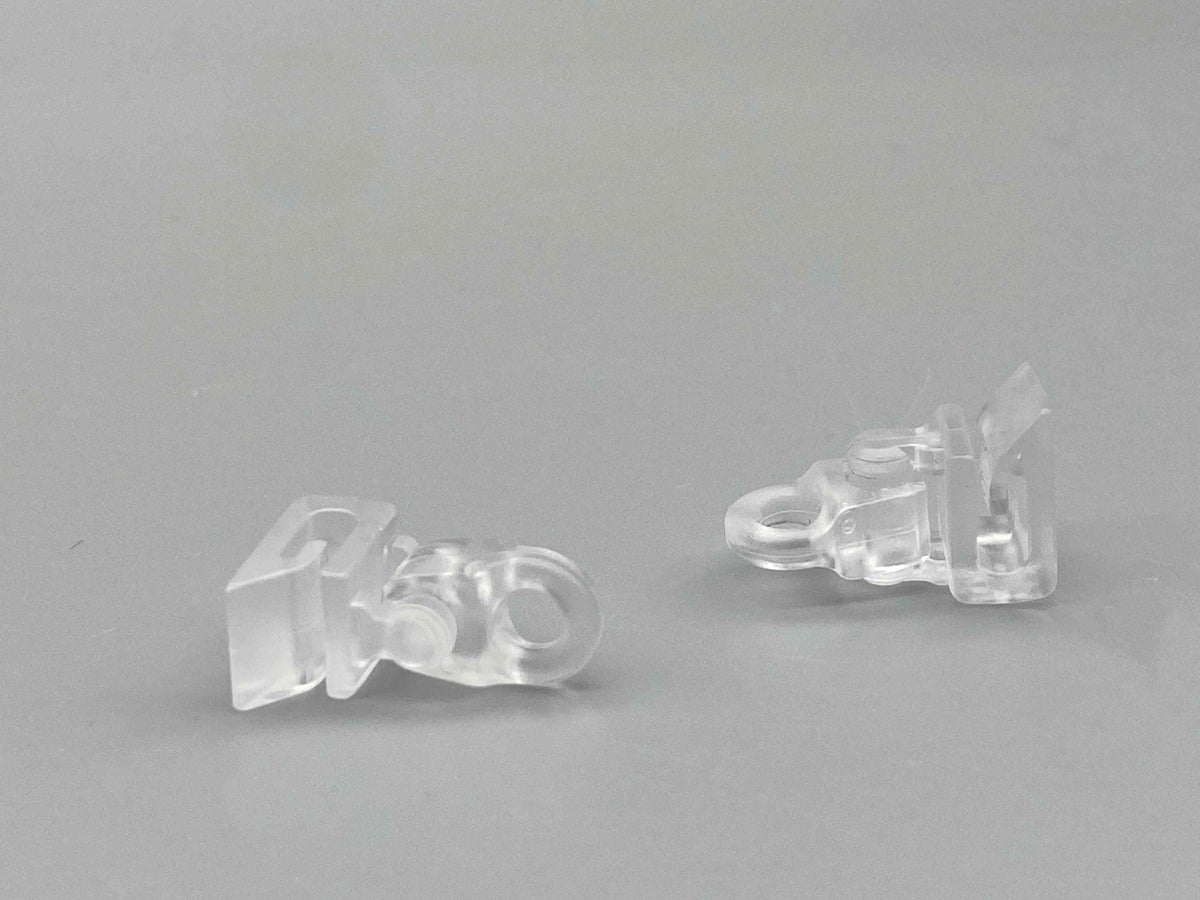 Roman Blind Clip Rings: Clear Plastic Safety Clips (Pack of 10)