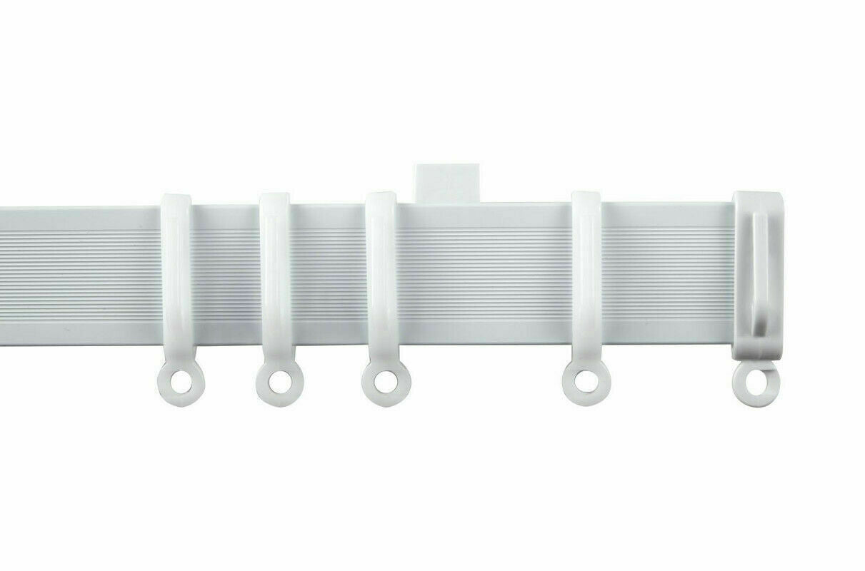 5mtr (196") Bendable Straight & Bay Window Coiled Curtain Track Rail PVC - Complete Kit