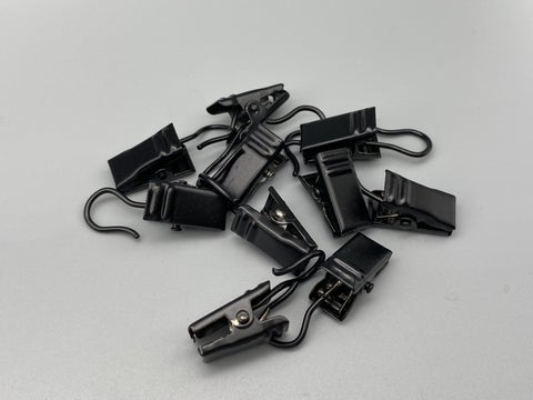 Clips for Rod Rings with Hooks - Different Colours - Pack of 10