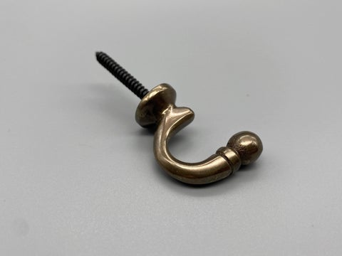 Antique Gold Metal Ball-end Tie Back Hook - Small - Pack of 2