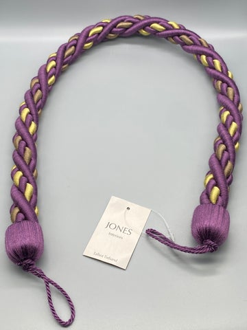 Pair of Purple Twisted Contemporary Tie Backs - by Jones® - Pair