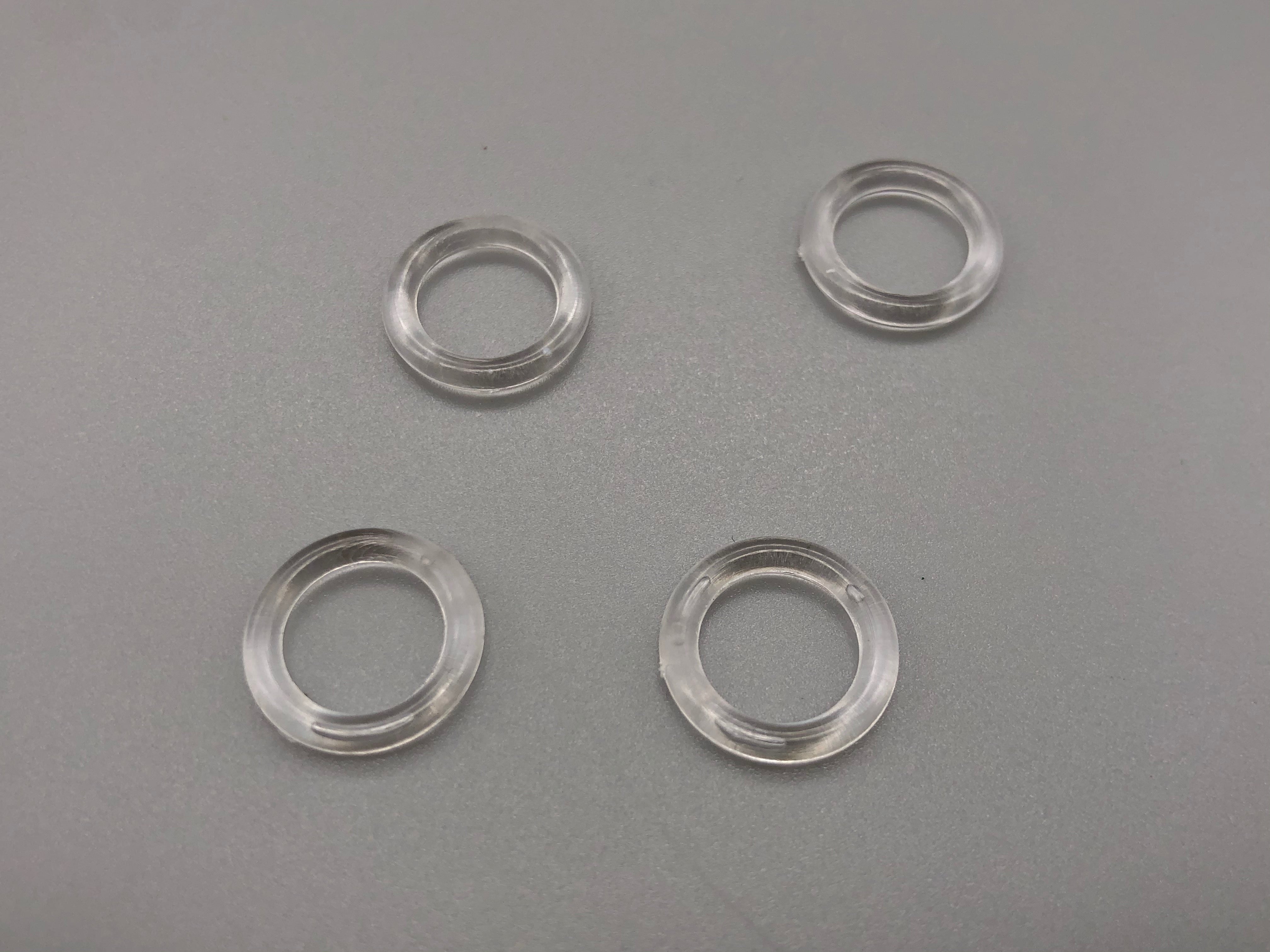 Roman Blinds Rings - Various Sizes - Clear & White Colour - Pack of 10