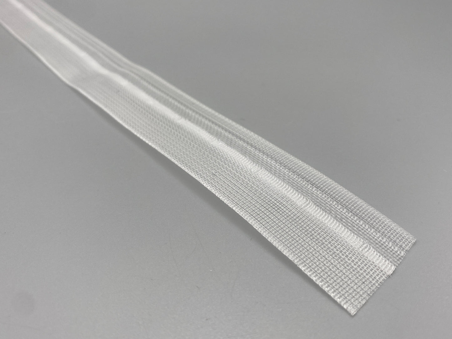 Clear Roman Blinds Lining Tape 18mm Wide - With Slots for Rings - 10meters