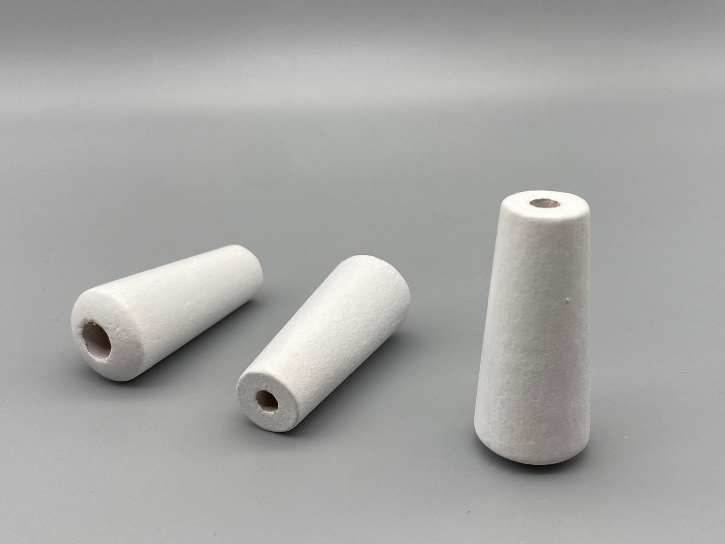 3x Slim White Wooden Blinds Acorns - Cord Pull / Light Pulls - Medium & Large Sizes - Pack of 3