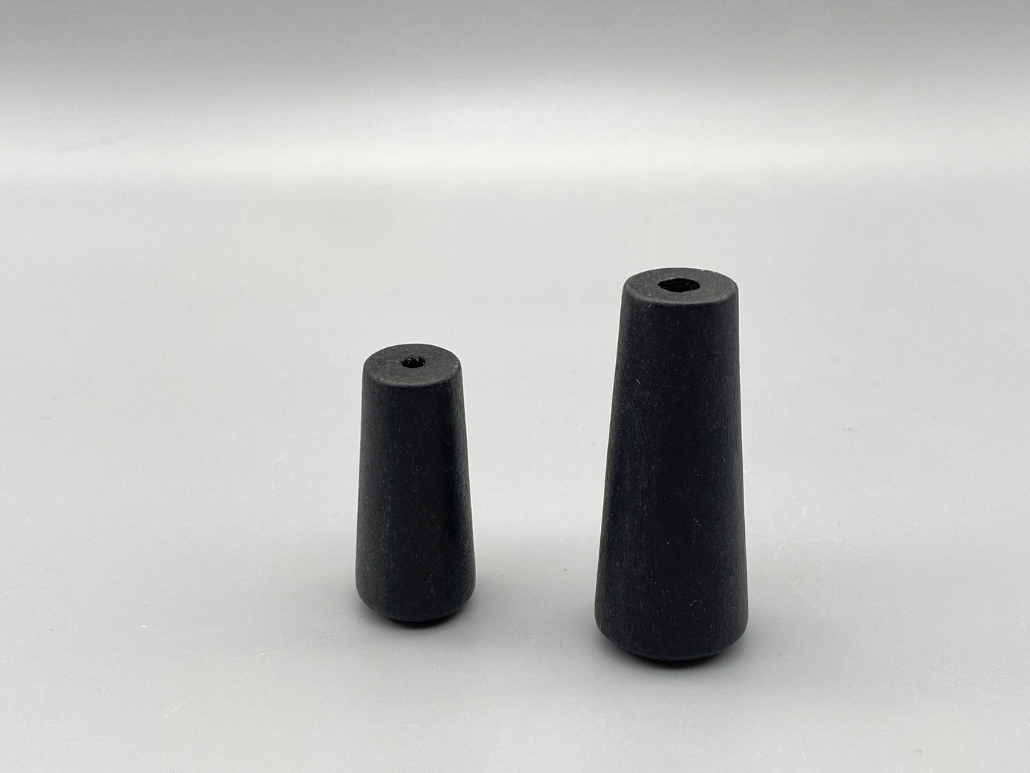 3x Slim Black Wooden Acorns - Cord Pull / Light Pulls - Medium & Large Sizes - Pack of 3