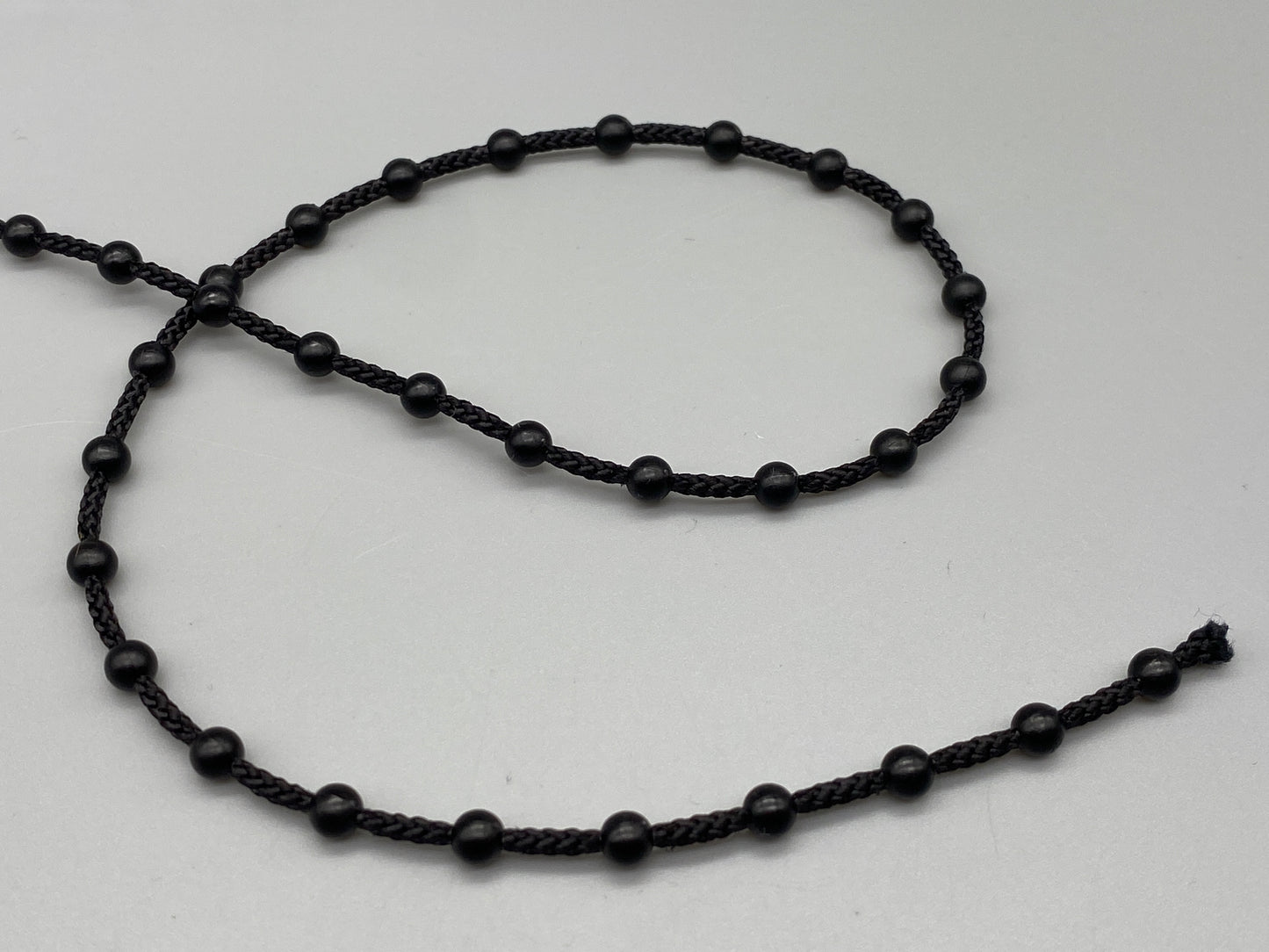 Black Plastic Chain for Vertical Blinds - No.10 Bead Size: 4.5mm + Free Connector