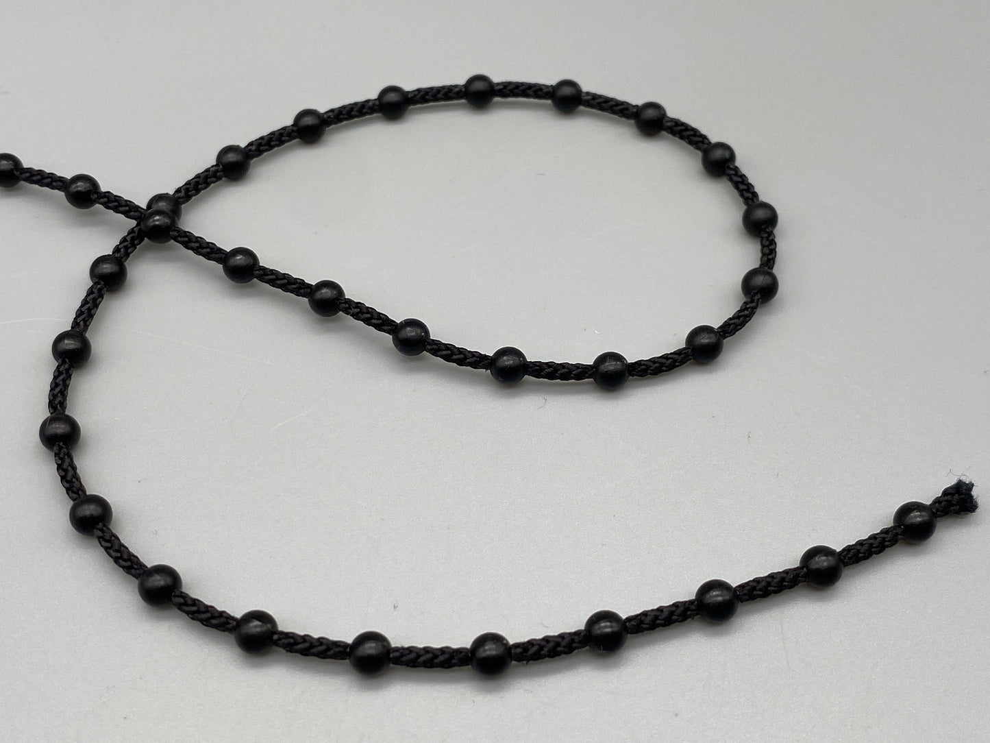 Black Plastic Chain for Vertical Blinds - No.10 Bead Size: 4.5mm + Free Connector