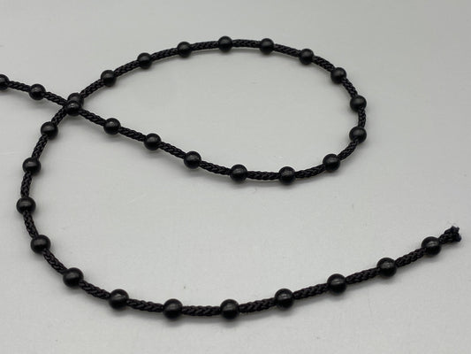 Black Plastic Chain for Vertical Blinds - No.10 Bead Size: 4.5mm + Free Connector