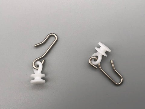 Carriers for Standard Hospital Cubicle Tracks w/ Stainless Steel Hooks - 20pcs
