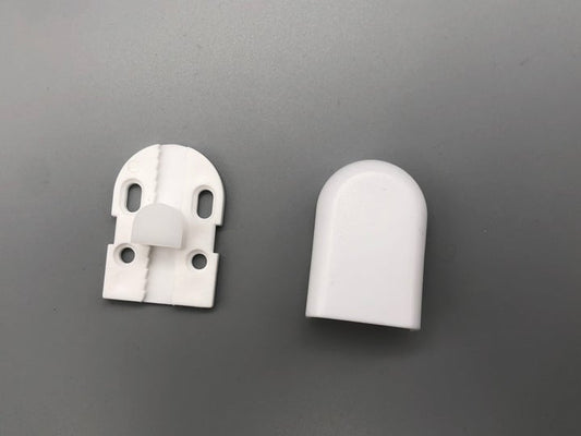 Small Adjustable Wall Plastic Cord Tensioner - White - Pack of 5