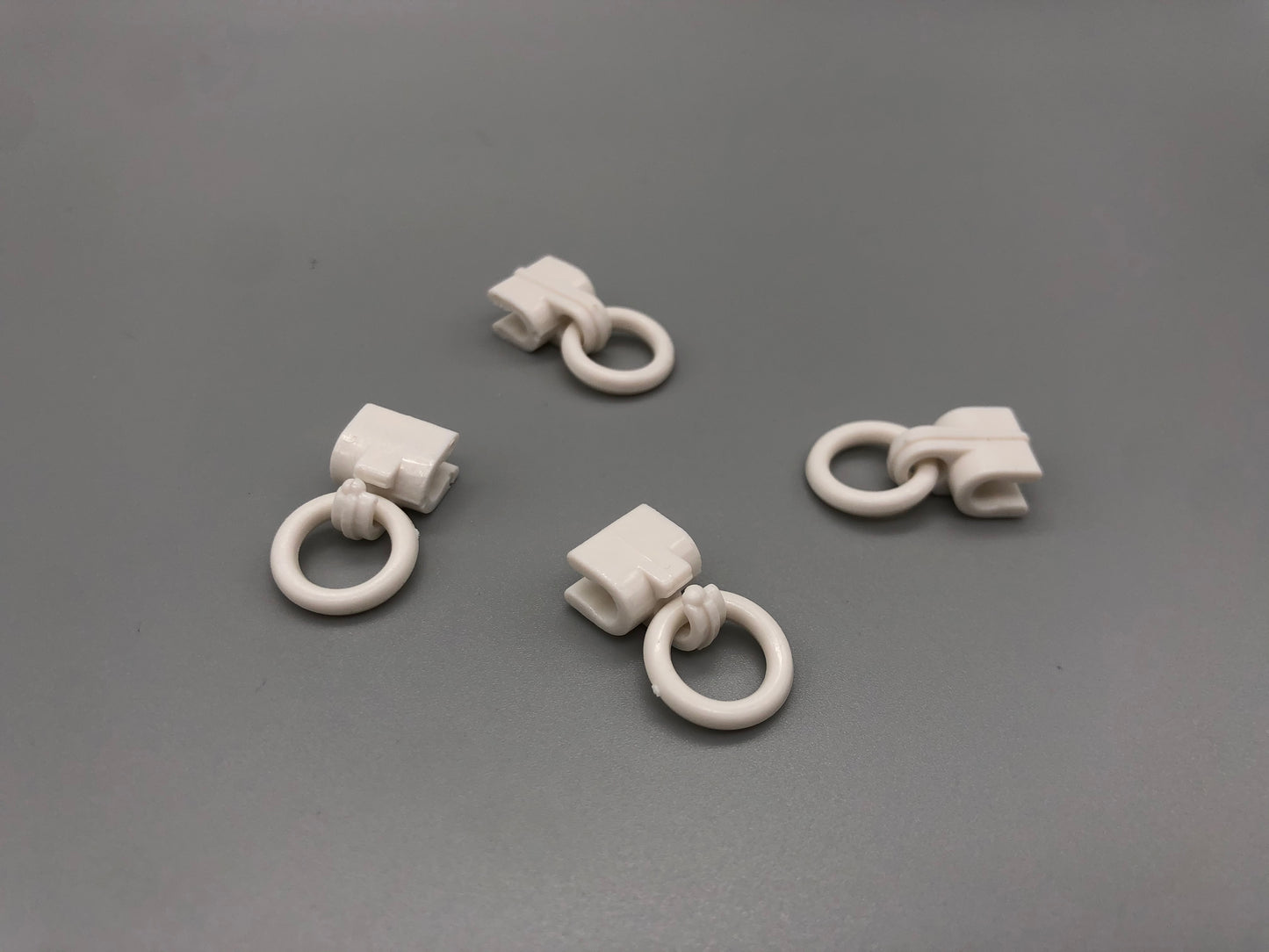 White Clip on Rings for 4mm Rods - Pack of 10