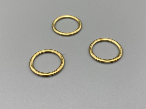 Curtain Gold Rings - Hollow - Inner Diameter 15mm - Pack of 50
