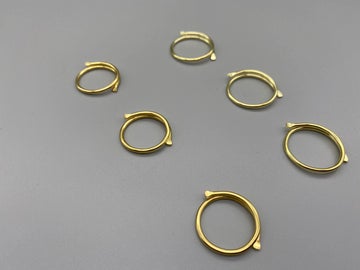 Gold Split Rings - 22mm Inner Diameter - Pack of 50