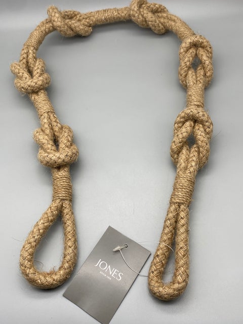 Pair of Coastal Shanklin Rope Tie Band Jute / Tie Backs - by Jones® - Pair