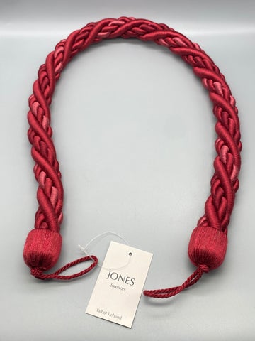 Pair of Red Twisted Contemporary Tie Backs - by Jones® - Pair