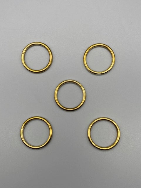 Curtain Pole Rings Gold - Inner Diameter 25mm - Solid - Pack of 25