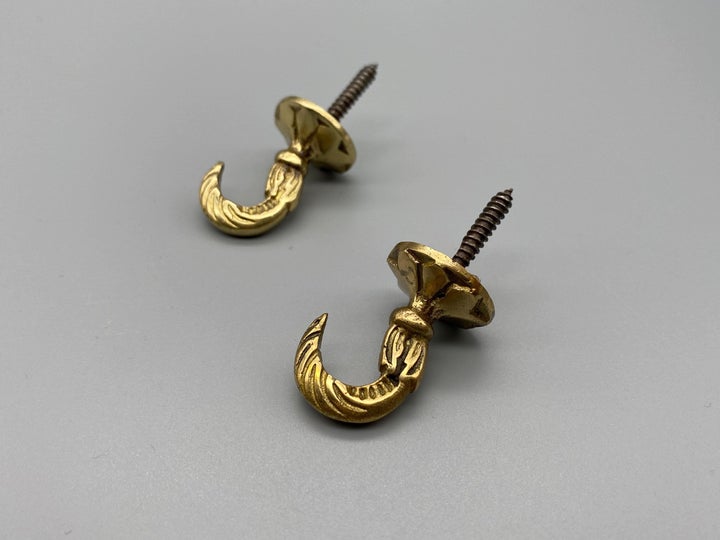Athena Golden Tie Back Hook - Small - Pack of 2