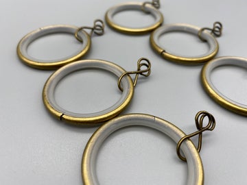 Silent Glide Curtain Rod Rings With Loose Eyelet - Various Colours - Internal Diameter ø 35mm
