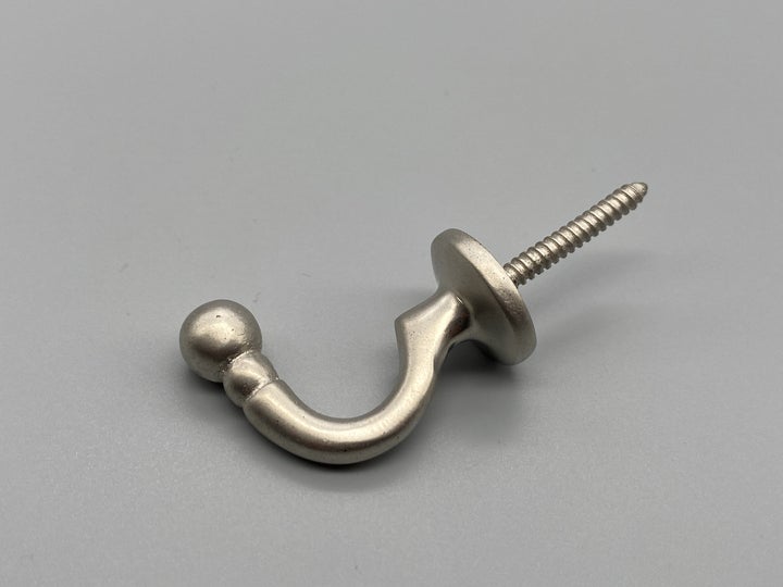 Satin Metal Ball-end Tie Back Hook - Medium - Pack of 2