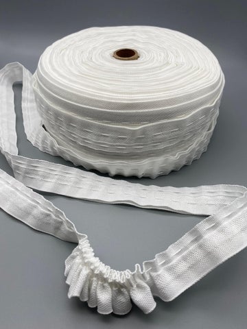 Flange Lining Curtain Tape - 25mm (1" inch) - White - 10meter