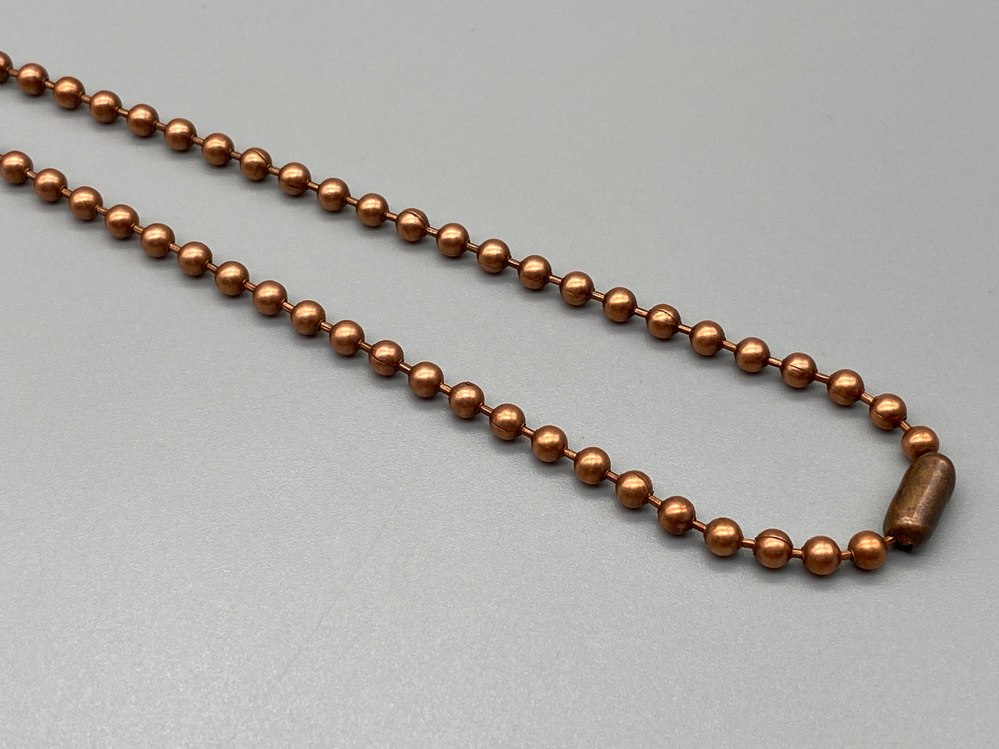 Antique Copper Metal Chain - No.10 Bead Size: 4.5mm + Free Connector