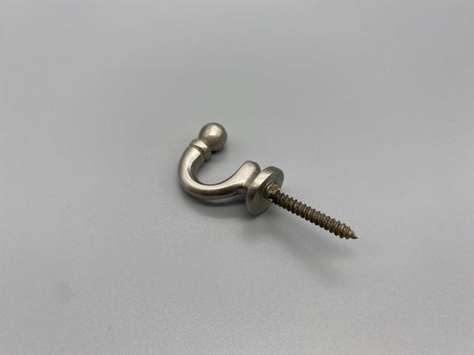 Satin Metal Ball-end Tie Back Hook - Small - Pack of 2