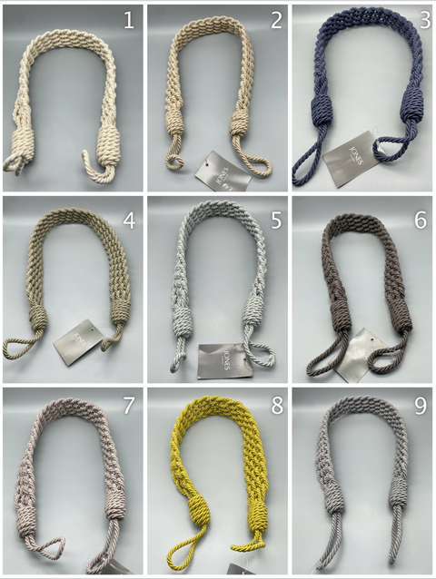 Artisan Tie-band Curtain Tieback Bands - Various Colours & Designs - Pack of 1