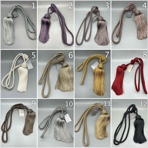 Pair of Orb Tieback Tassel - Curtain Tieback Tassels - Various Colours & Designs - Pack of 2
