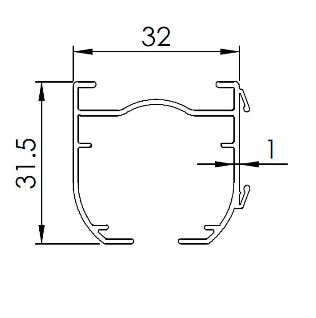 Jones® Roman Blinds Standard  Sidewinder - 1:1 Gear Ratio with Metal Ring