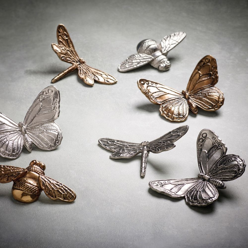 Ecuador, Butterfly Holdback - Antique Brass/Silver