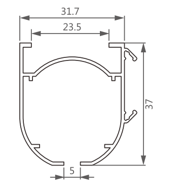 End Caps for Curved Roman Headrail - Pack of 1